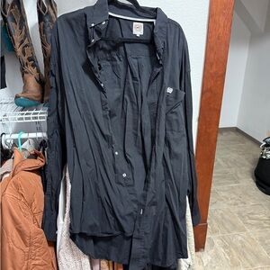 Cinch Black Casual Button Down Shirt
